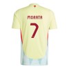 Virallinen Fanipaita Espanja Alvaro Morata 7 Vieraspelipaita Euro 2024 - Miesten